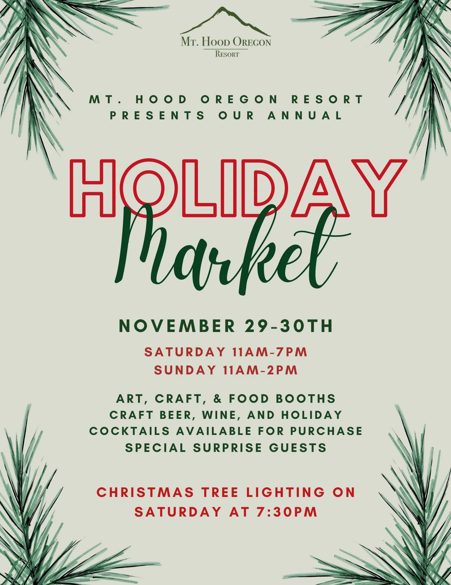 Holiday Bazaar at the Mt. Hood Oregon Resort on Mt. Hood 
