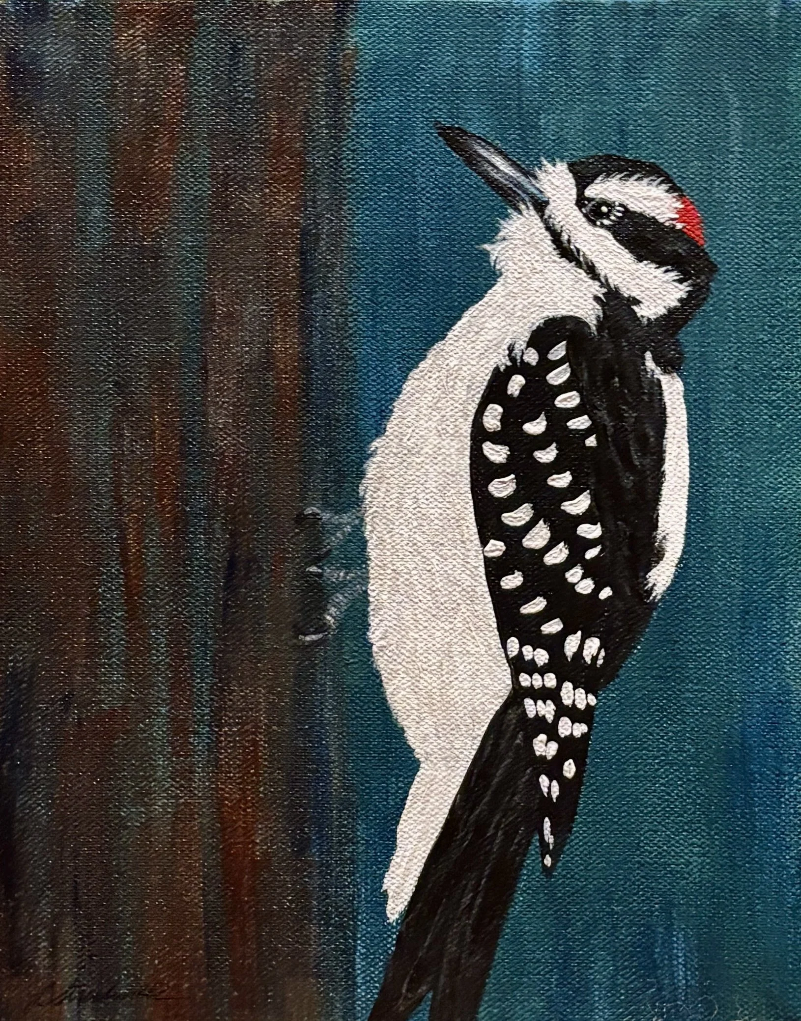 Hairy woodpecker painting.JPG