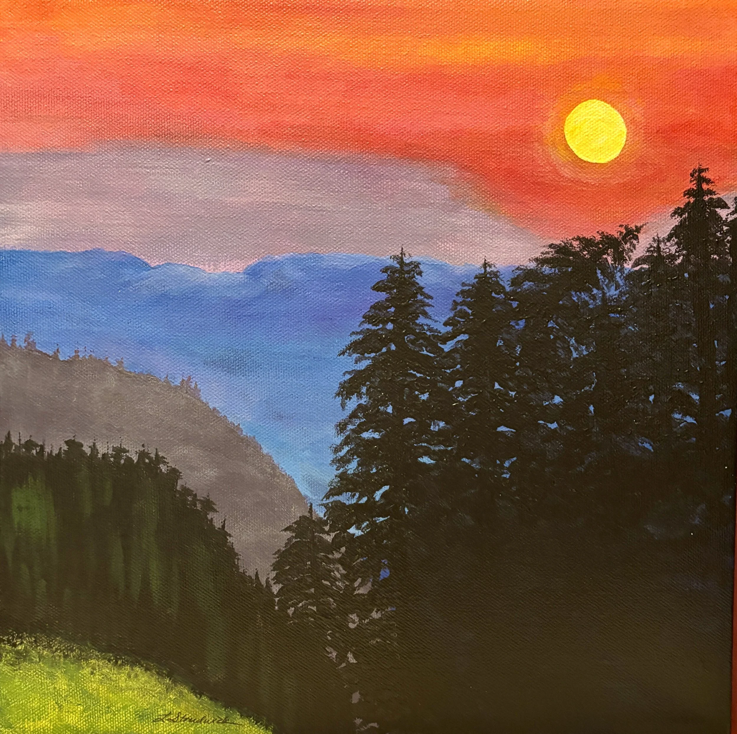 Sunset in Paradise painting.JPG