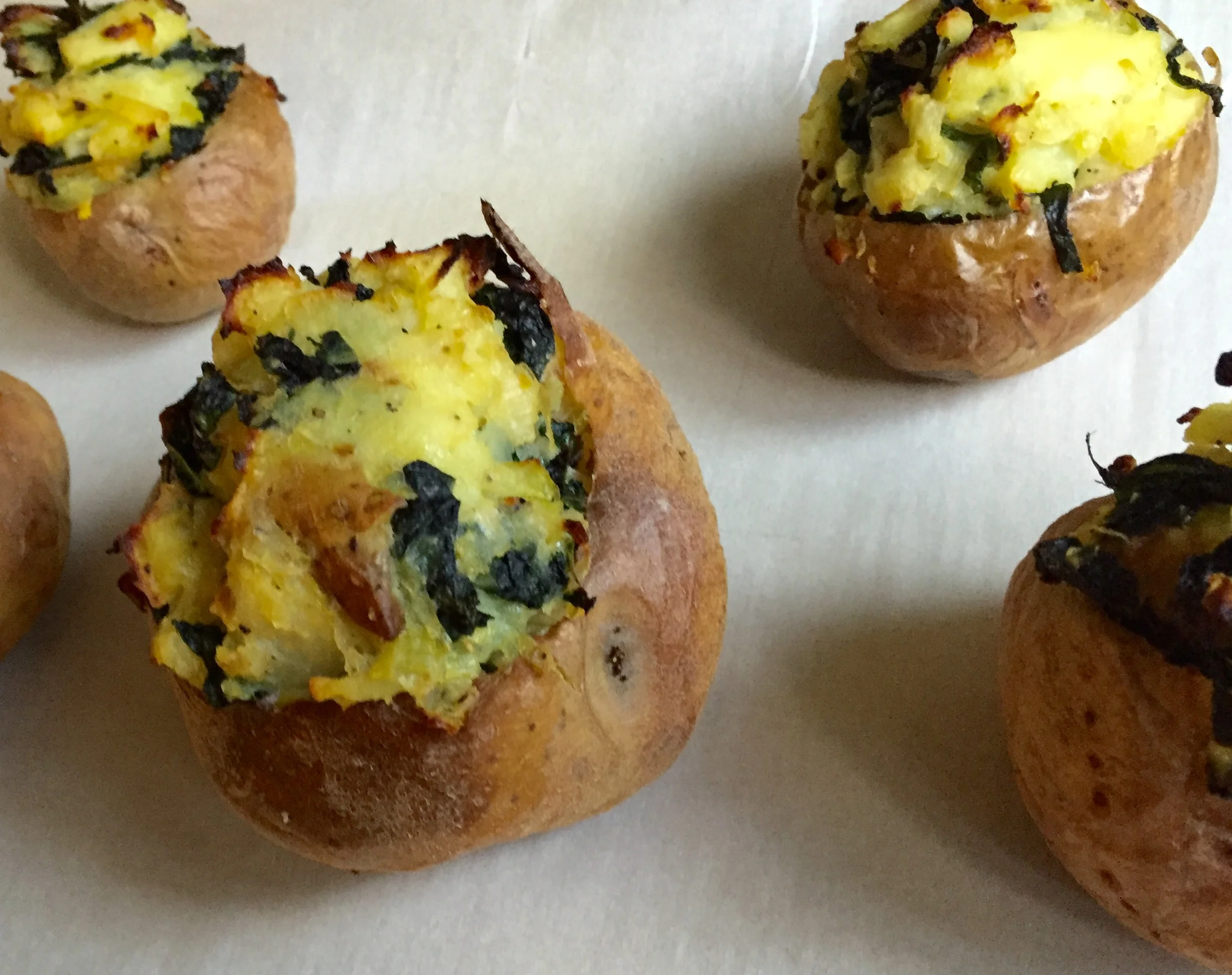 Kale + Leek Twice-Baked Potatoes