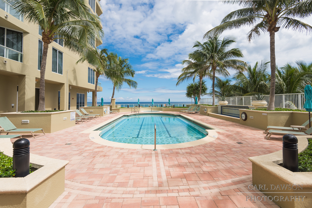 Real Estate Pool Shot and Ocean View | Singer Island 