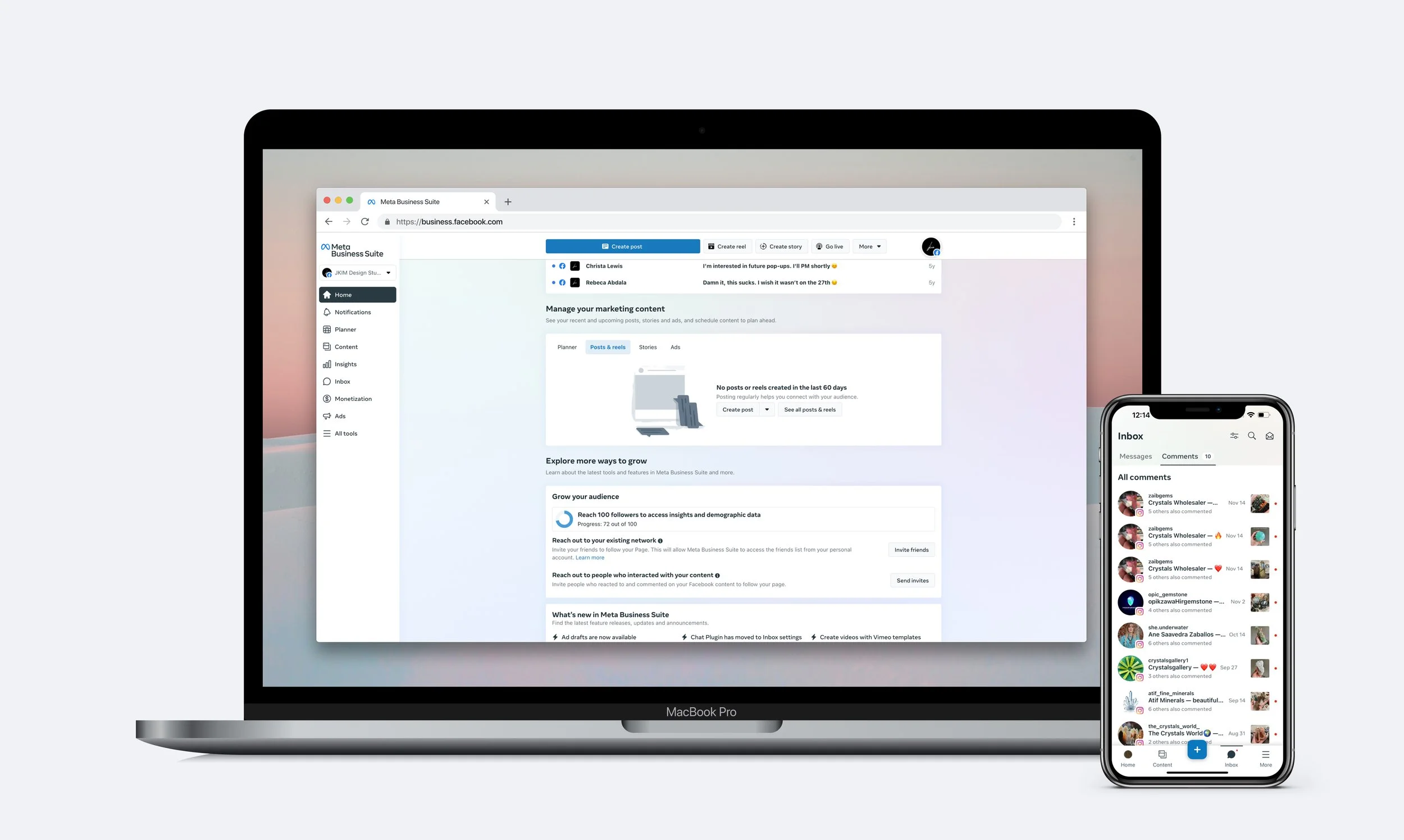 Meta Business Suite — JKIM DESIGN
