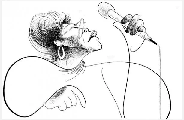 Ella Fitzgerald as drawn by Al Hirschfeld