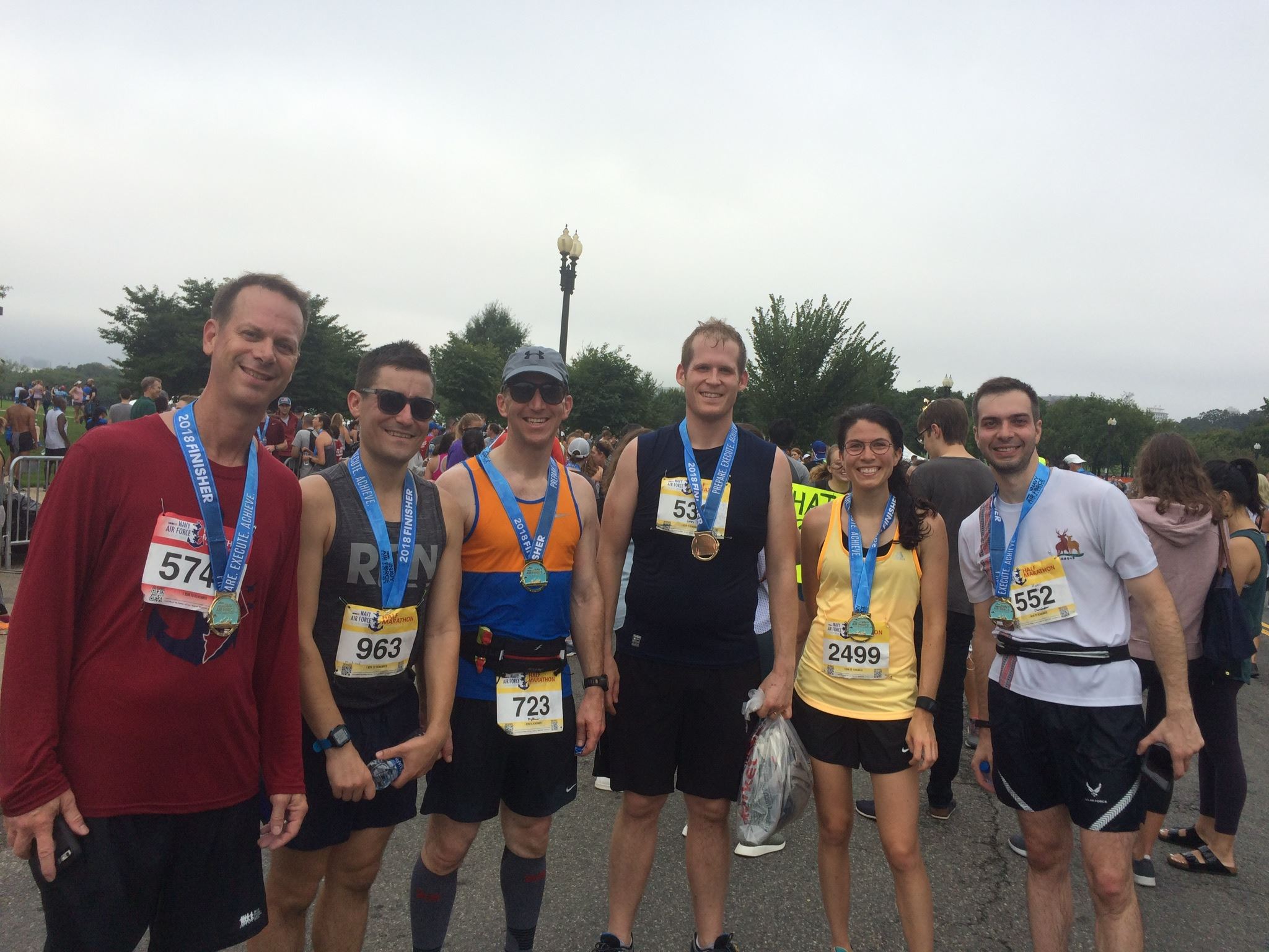  What the heck, now I’m a runner?! This is me with fellow USAF Band members just after completing my first (and only, to date) half marathon in DC! 