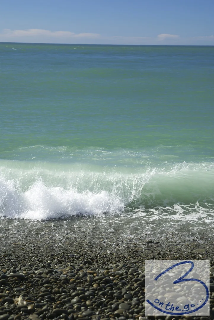 The beach near Waitaki Waters
