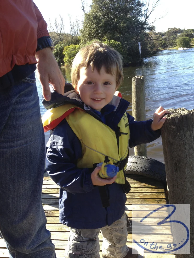 Anton getting ready to go sailing in Warrnambool