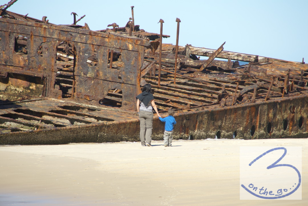 The wreck of SS Maheno - Fraser Island. A WWII shipwreck.
