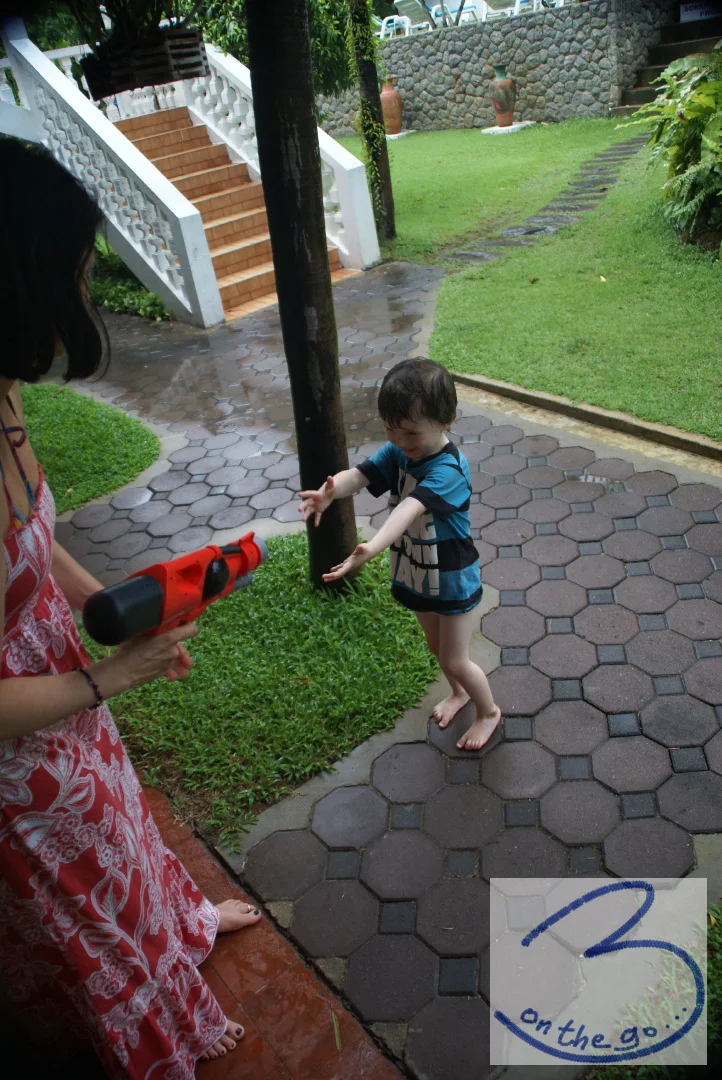 Anton enjoying the Phuket rain!