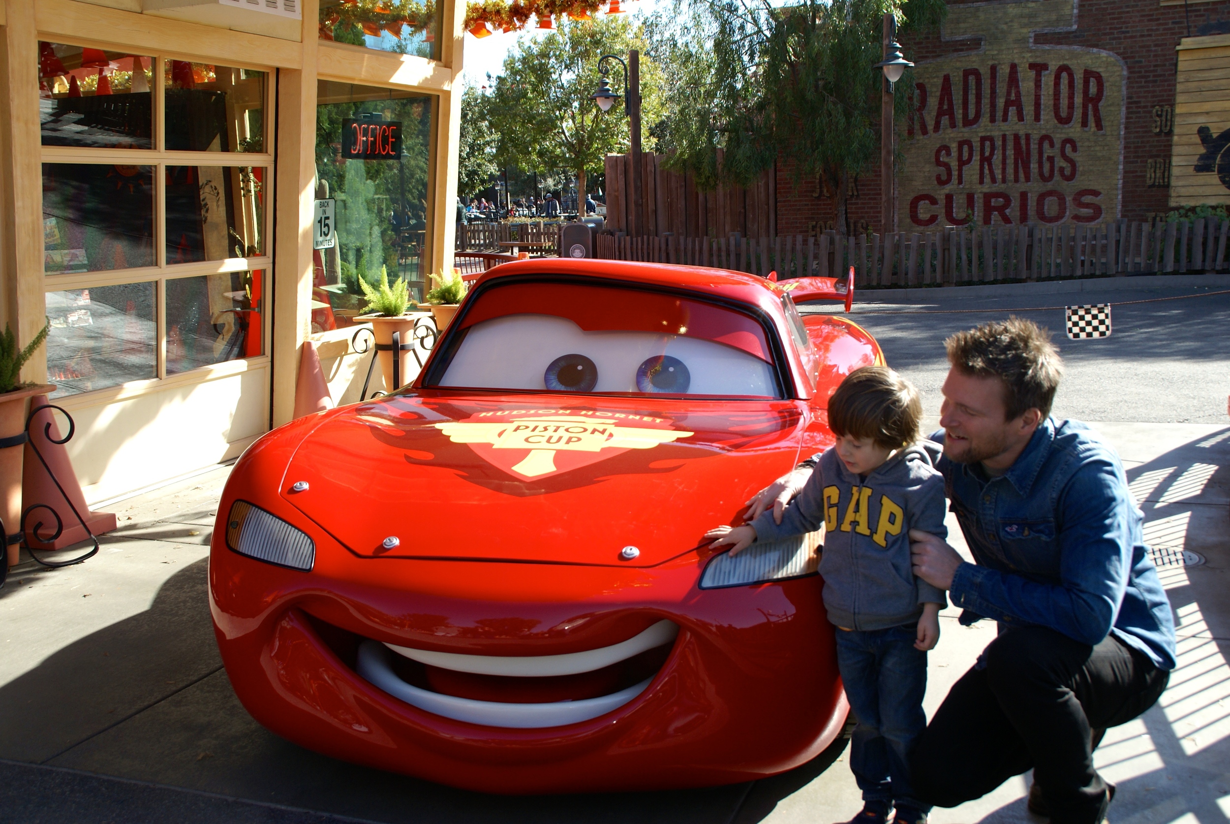 Meeting LIghthening McQueen in DisneyLand
