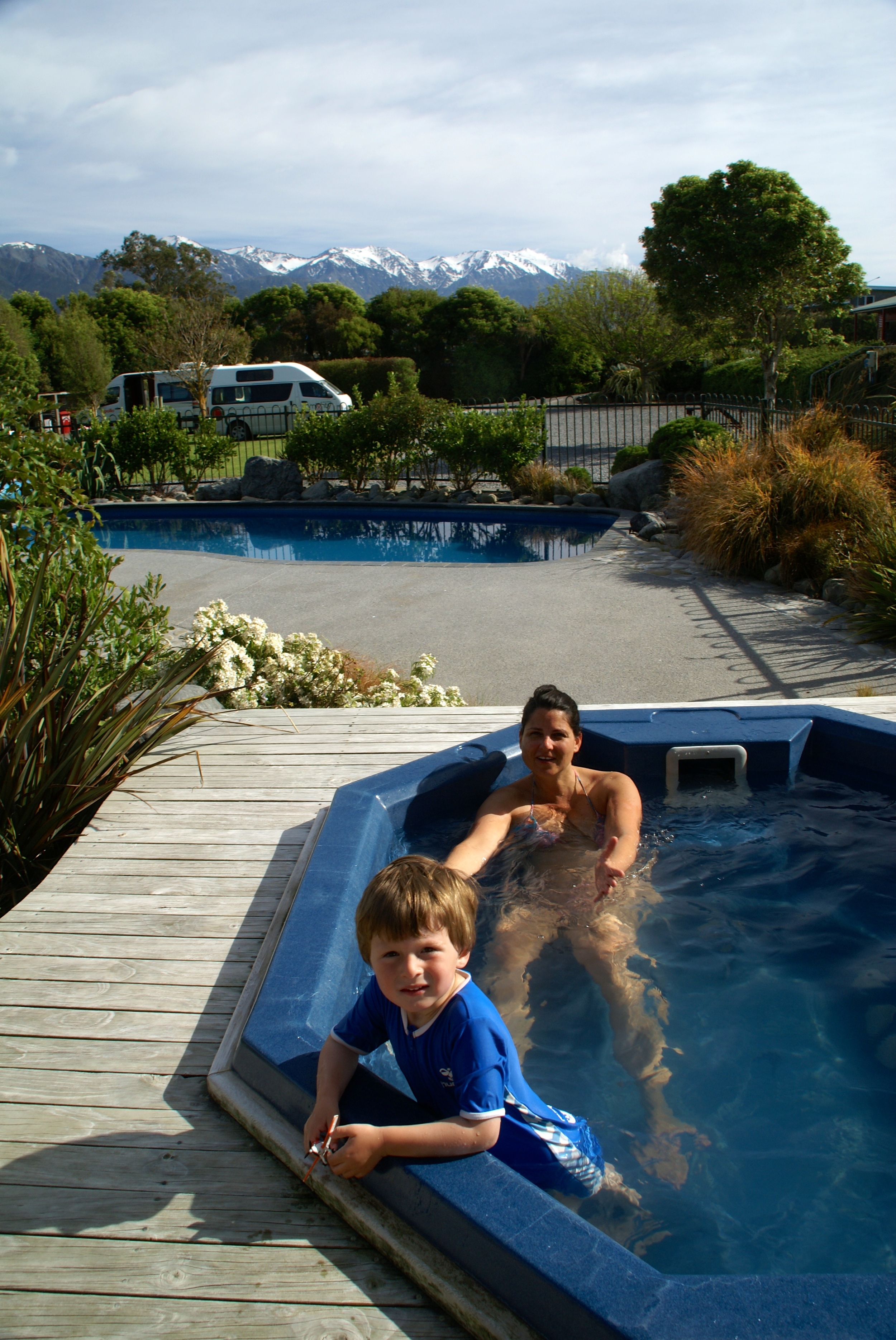Einige Campingplätze haben sogar Spa-pools.