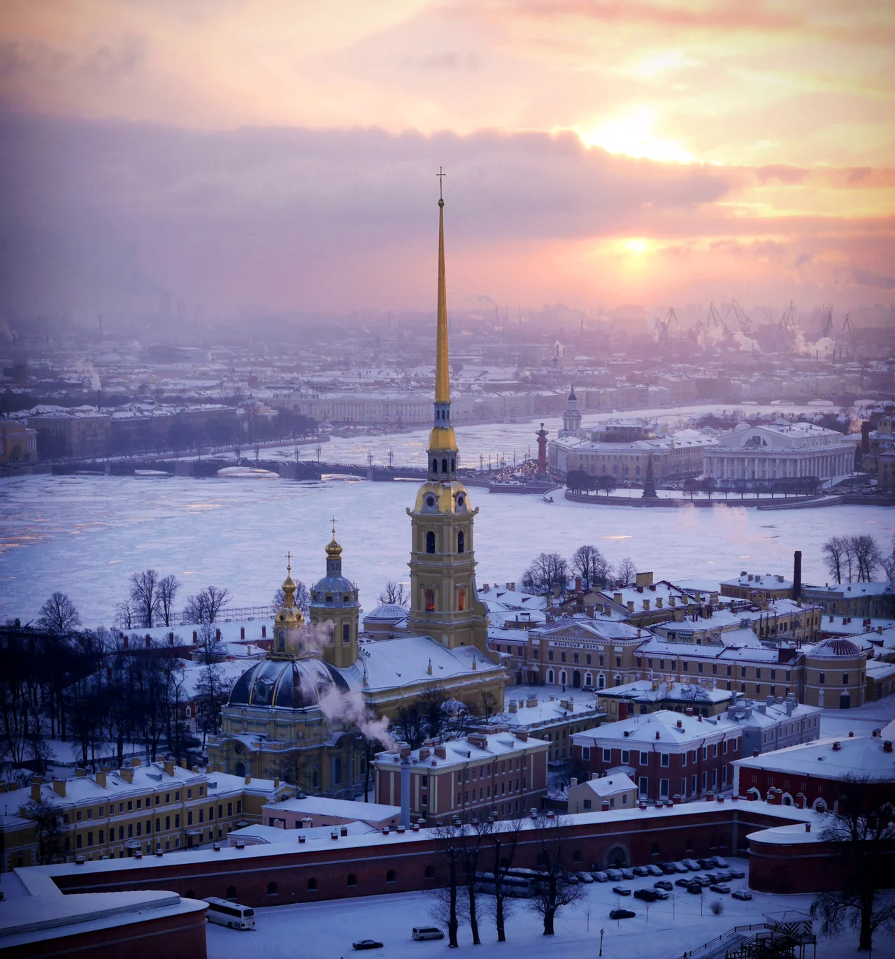 Peter & Paul Cathedral after a snowstorm, Xmas day 2014. We *almost* saw the sun that day. Anyone who's ever spent a December in St. Petersburg knows how special this is. 