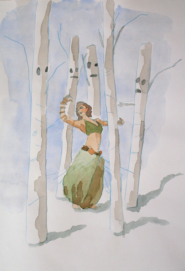 Dancer & Trees, 2016. 30 X 21 cm. Melanie Daniel SM.jpg