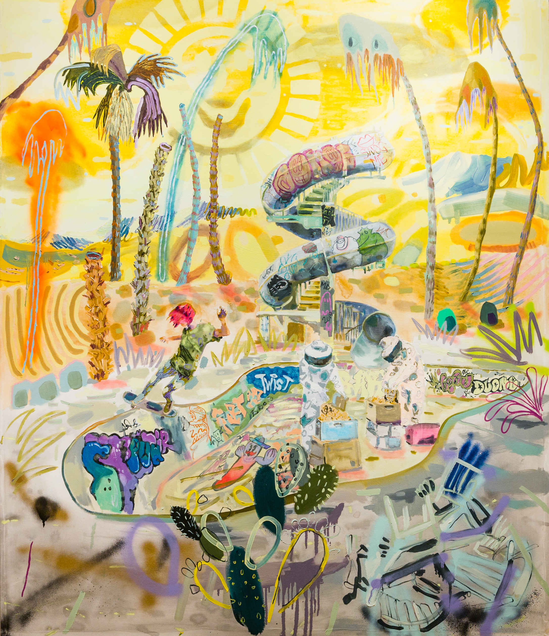 Honeygrind, 2019, oil on canvas, 85 X 70 inches