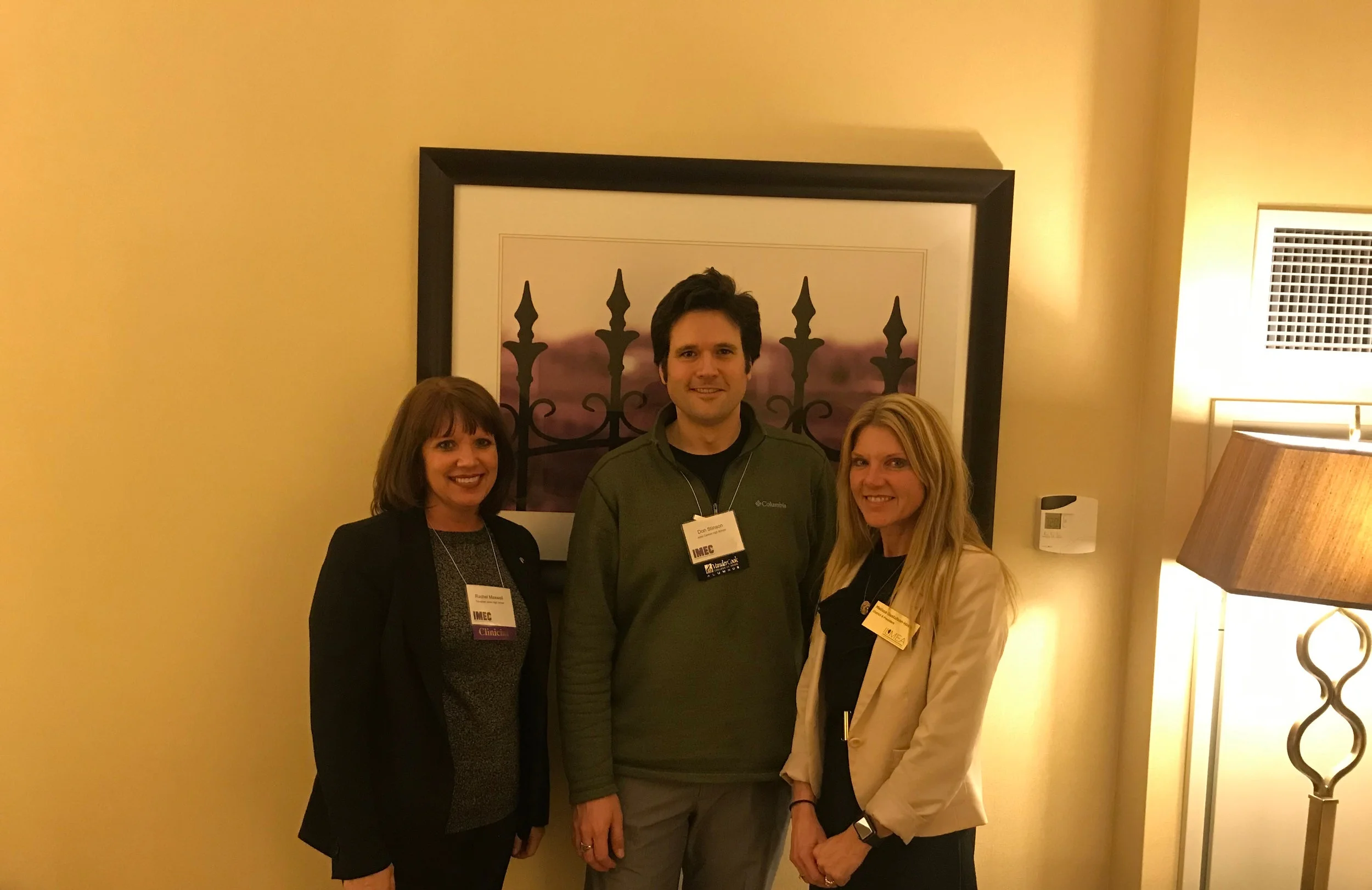 L to R: Rachel Maxwell, Don Stinson, Melissa Gustafson-Hinds