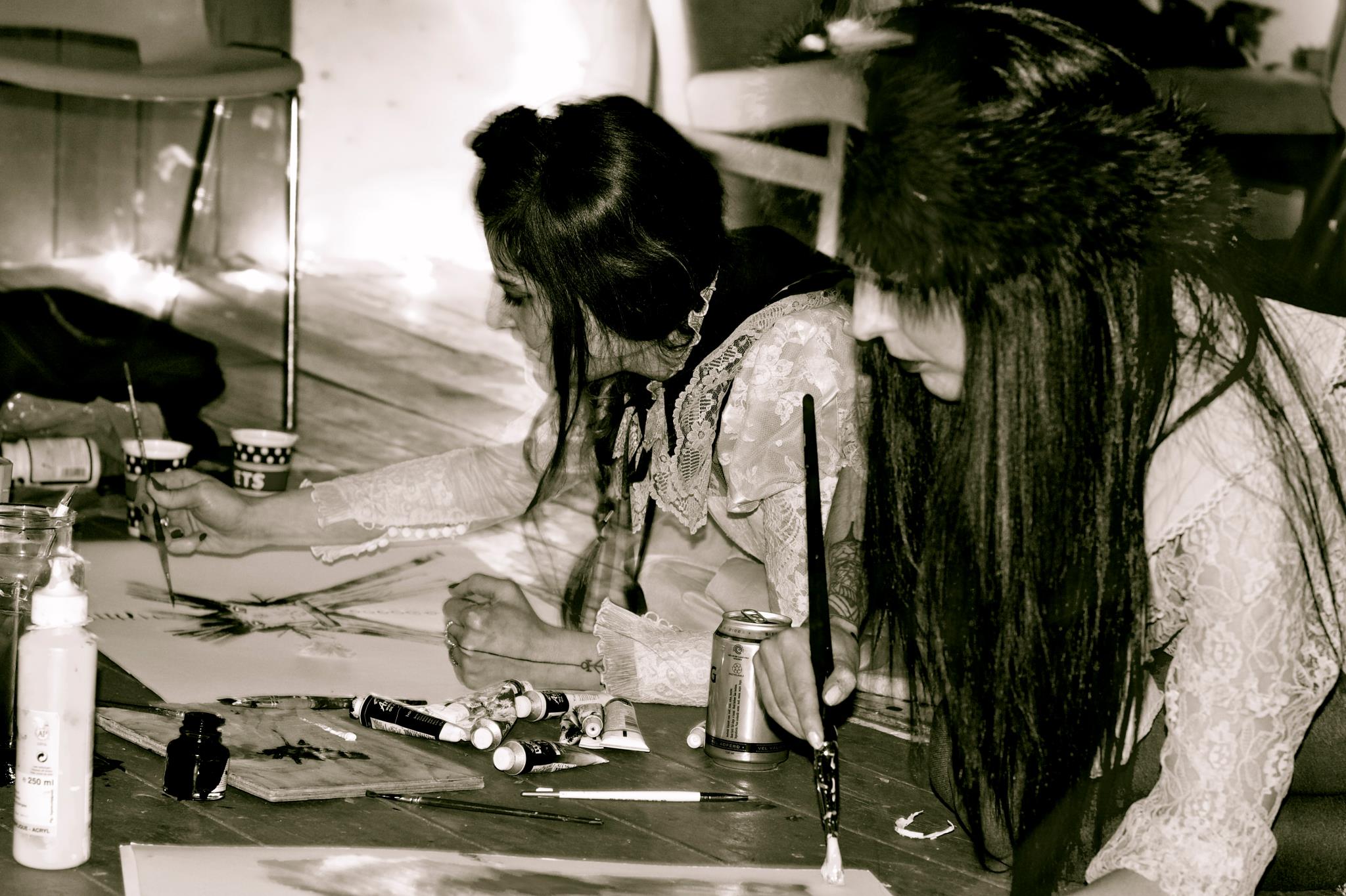 Me and my artist muse Caroline Vitelli working in Seydisfjordur east Iceland.