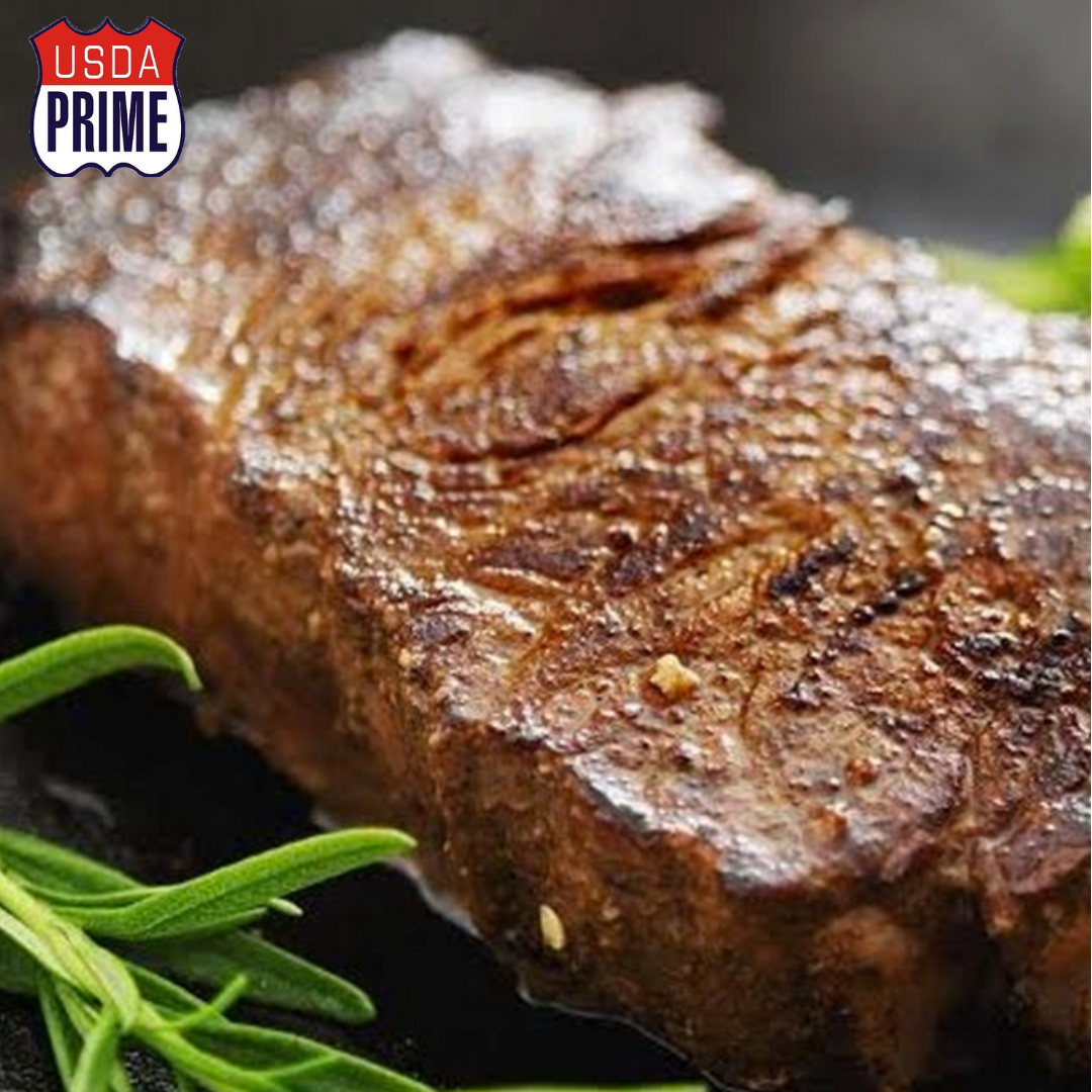 4 USDA Prime Boneless NY Strip Steaks