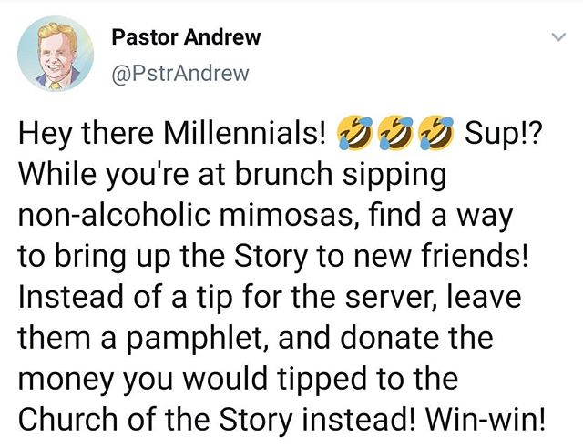 More great advice from Pastor Andrew! The Story thanks him!!!