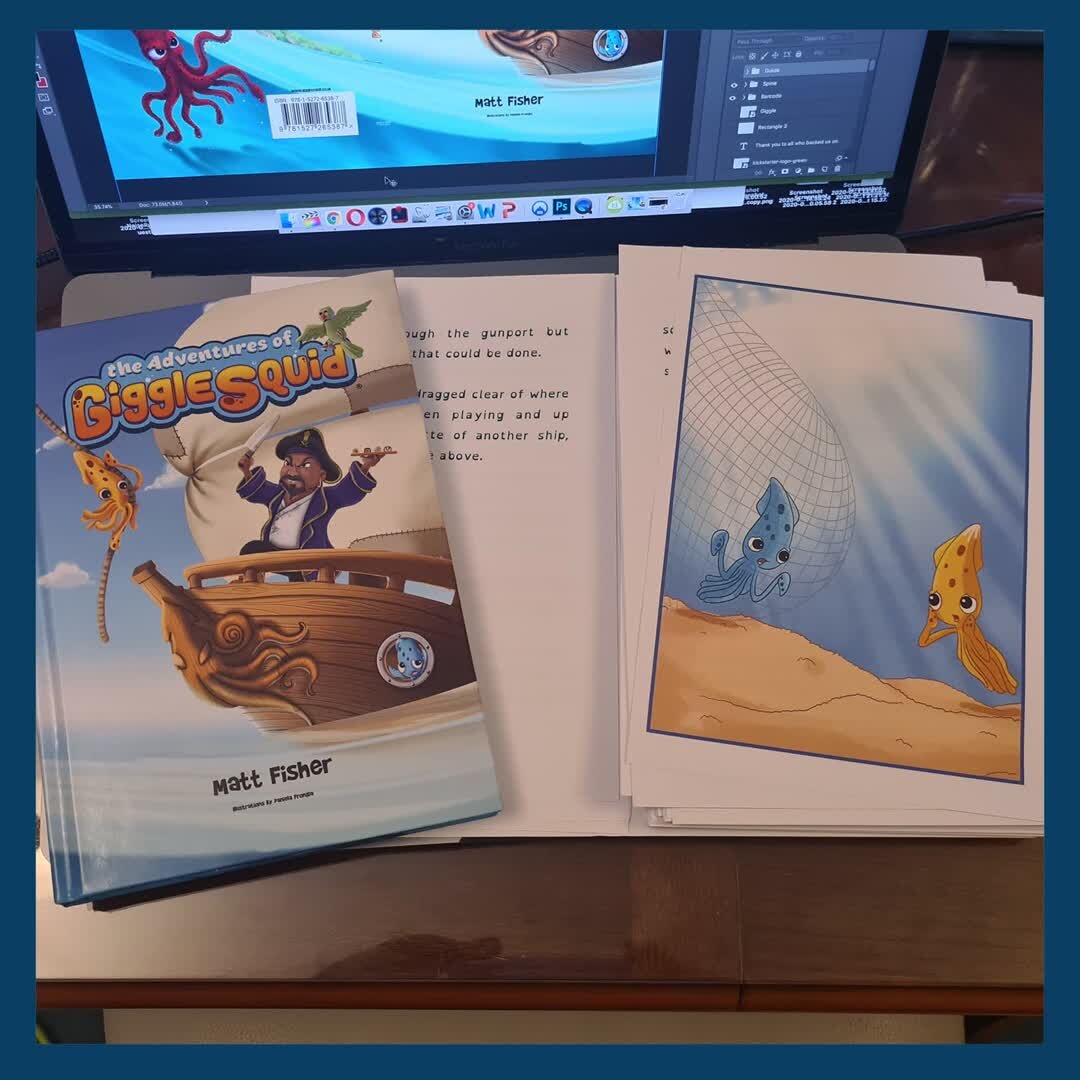Final proofs for 'The Adventures of Giggle Squid' are in. An update on manufacture has been posted to the Kickstarter page.