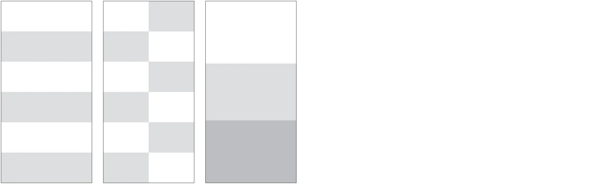 Standard Layout BICOLOR, CHECK, TRICOLOR (108" height by full width panels)