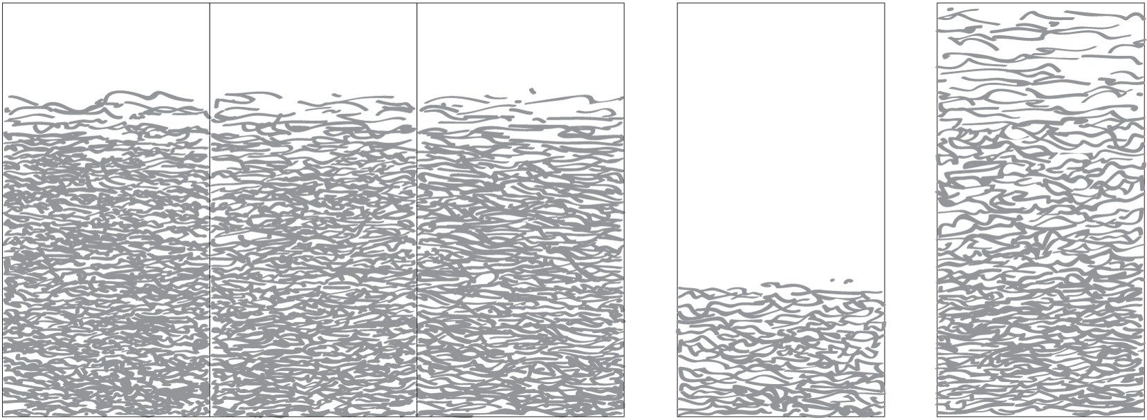 Standard Layout (108" height by 3 full width panels) and Single Panel Variations