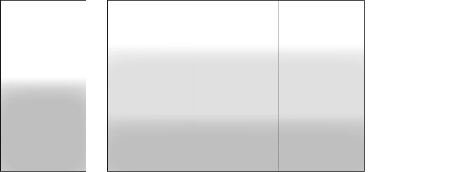 Standard Layout (108" height by full width) and Multi-Panel Variation