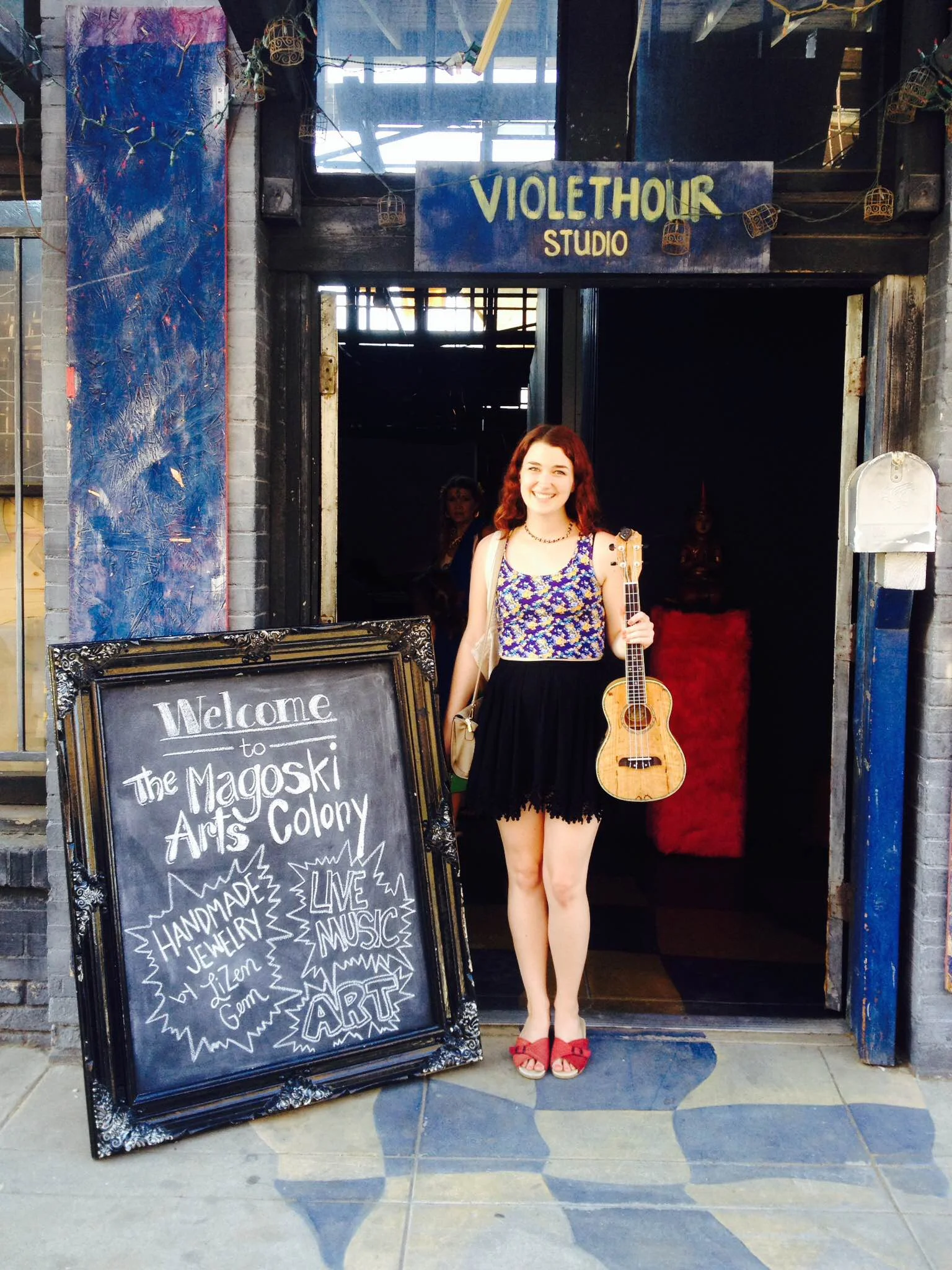 Cheesin' at the Arts Colony. One of the few shots that wasn't photobombed by a sneaky 8 year old!