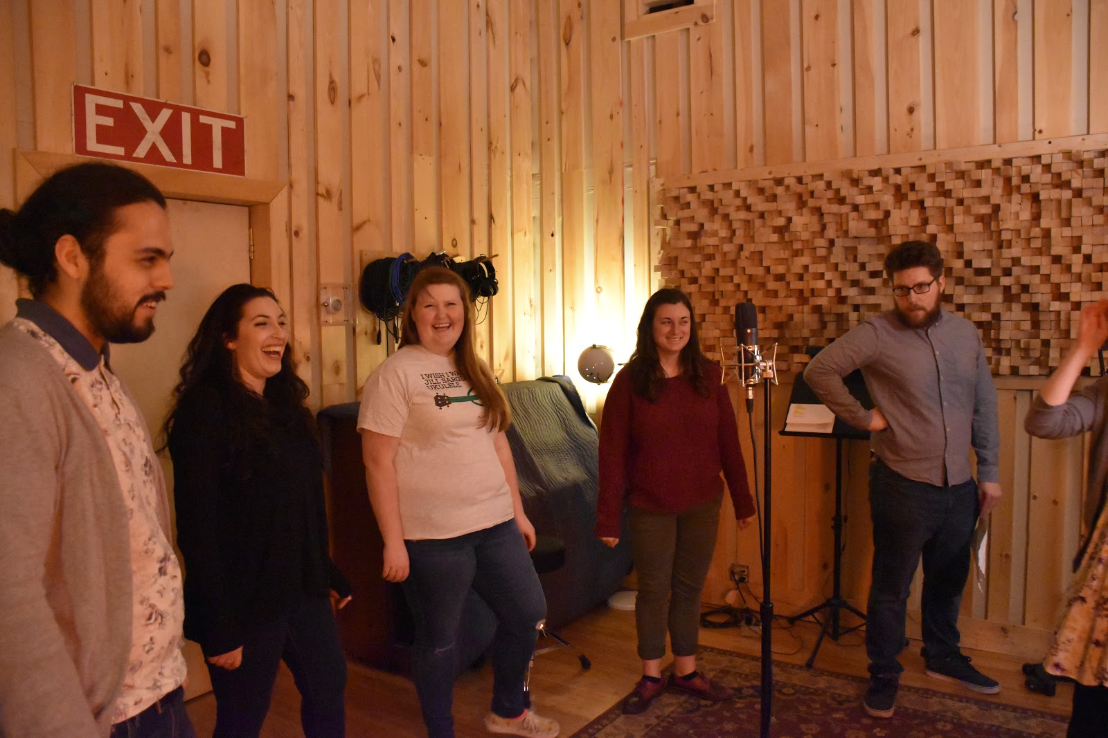 My lovely happy friends in Bunker Studios