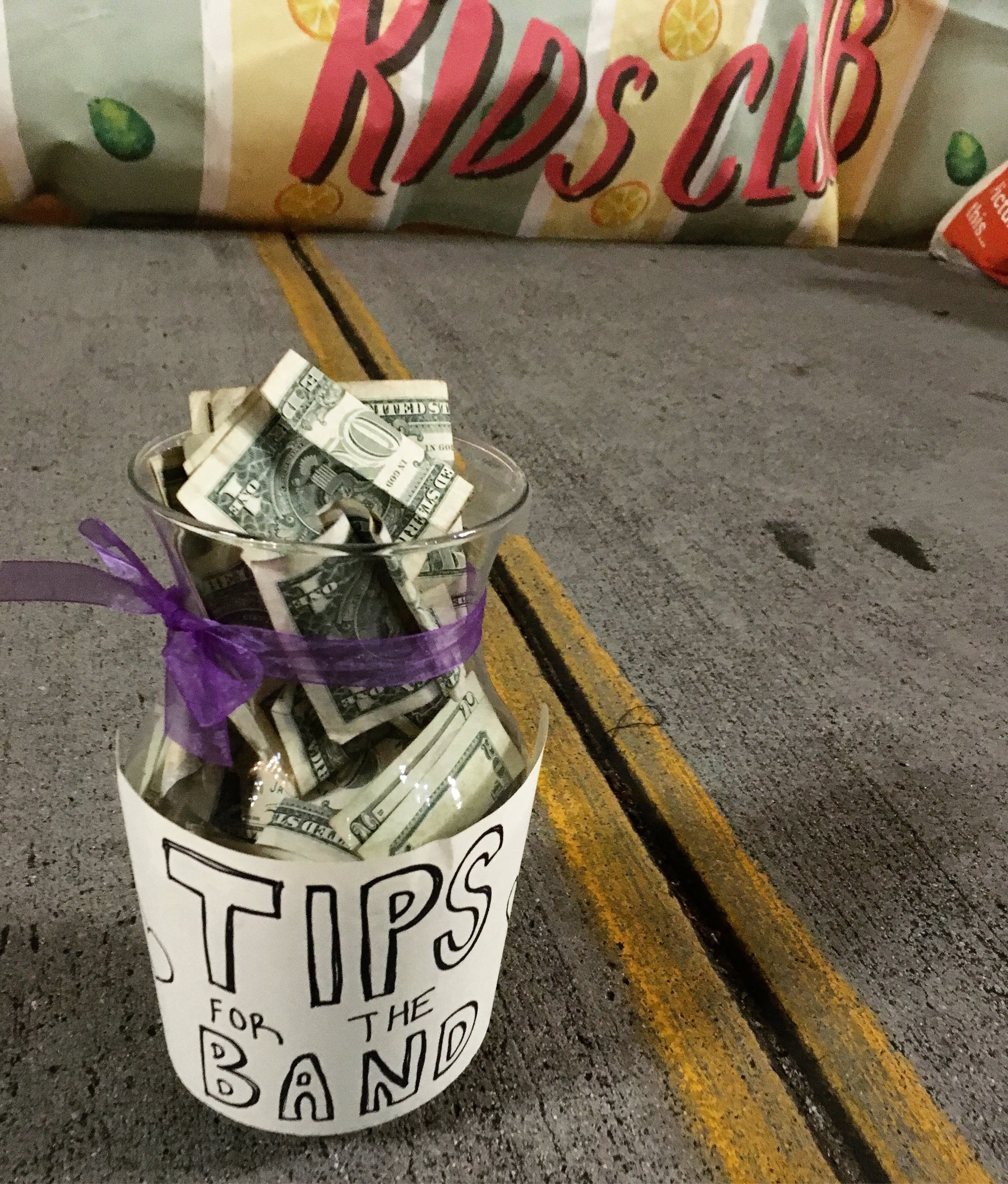 we must have had some fans because i found TWO twenties in the tip jar! so cool!