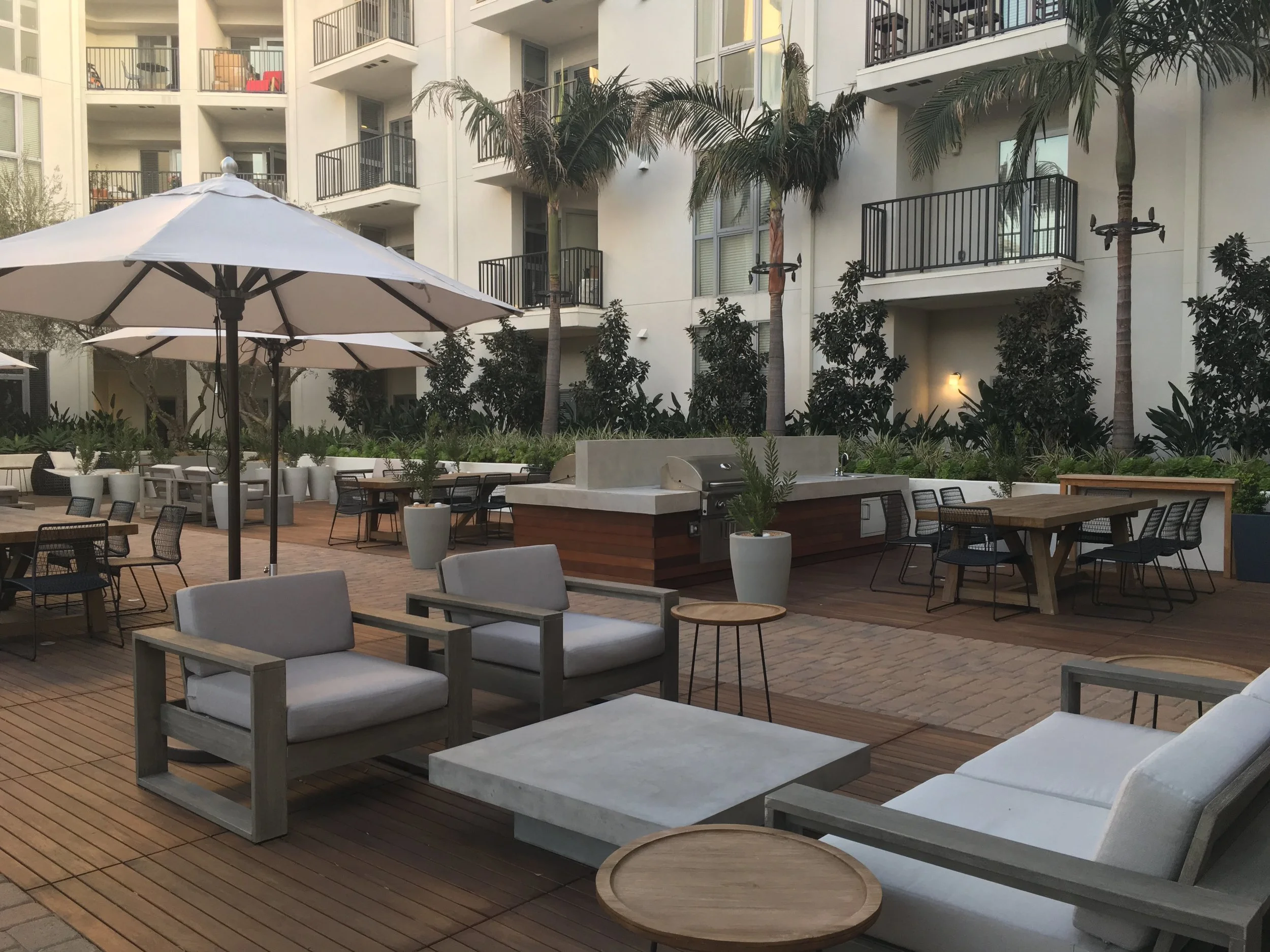 The pool area