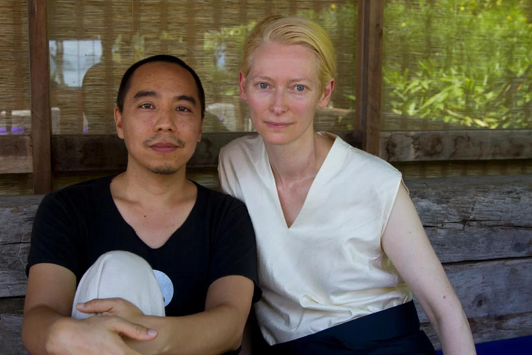Apichatpong Weerasethakul and Tilda Swinton, co-curators of the first edition of Film on the Rocks Yao Noi 2012 Photo: Doug Bruce