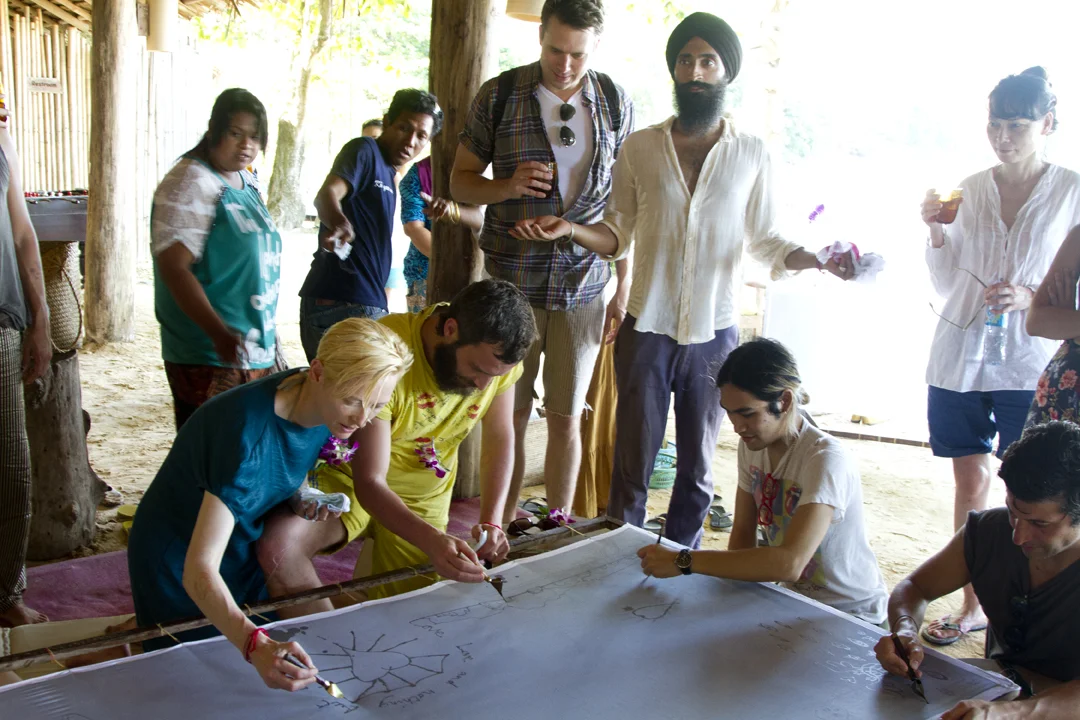 Waris Ahluwalia's Batik and Tea Lab in collaboration with Yao Noi village's Women's Batik Group and Six Senses Yao Noi Photo: Piyatat Hemmatat