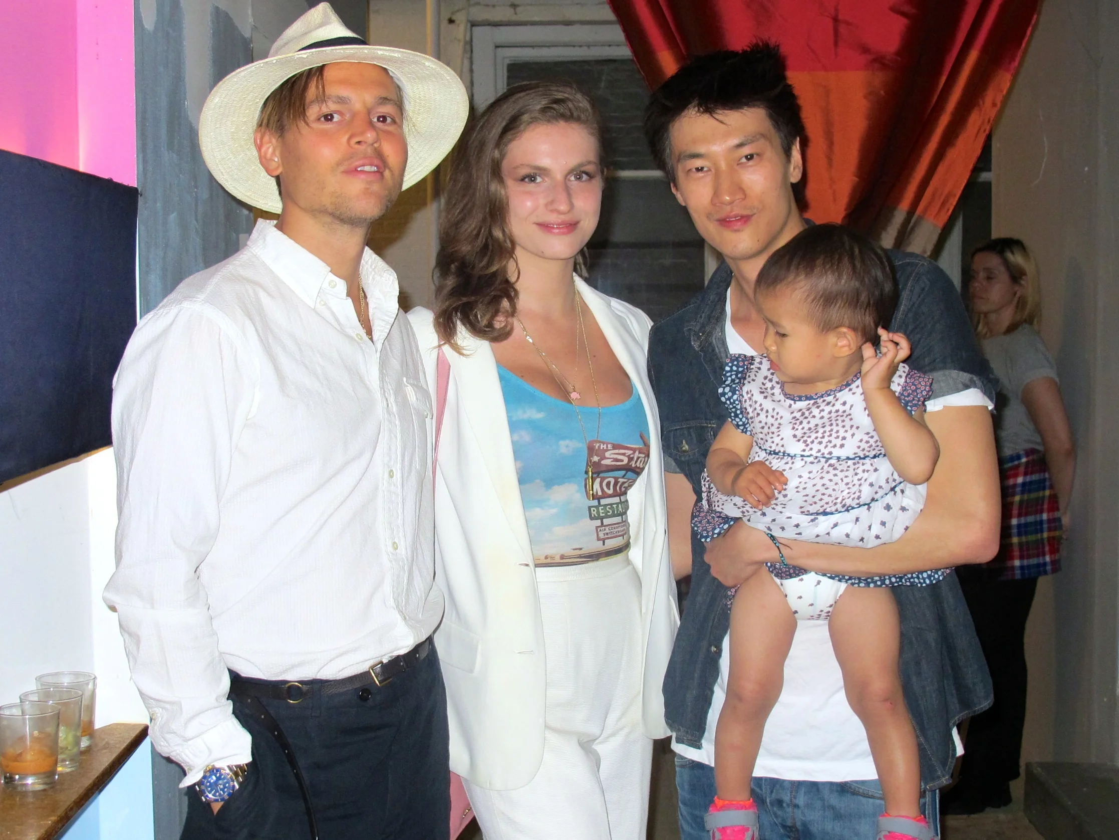  Ian Jones and Tali Lennox together with Philip Huang, host of the last night of the Pop-Up (with Aree Huang)  Photo: Teddy Tinson 