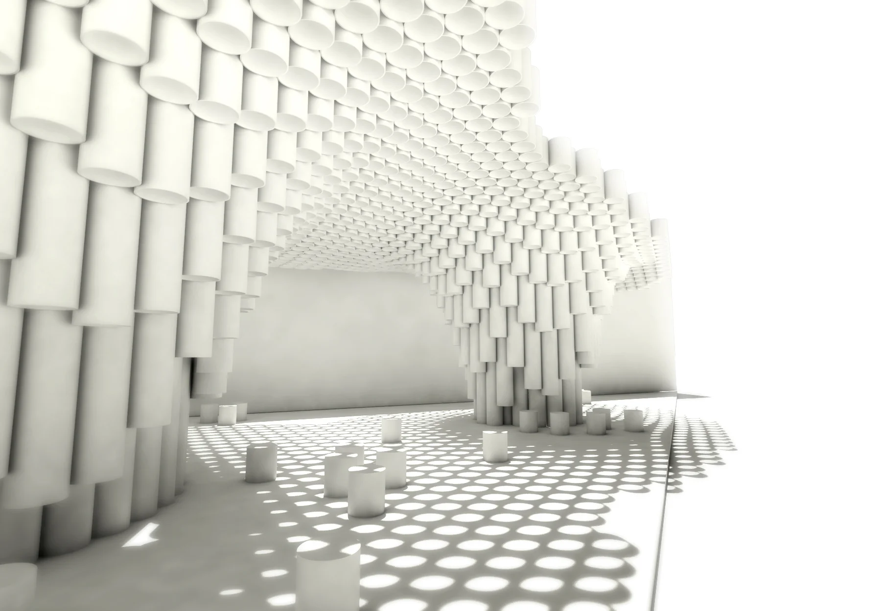 Shadow Study for the Skyloom Pavilion