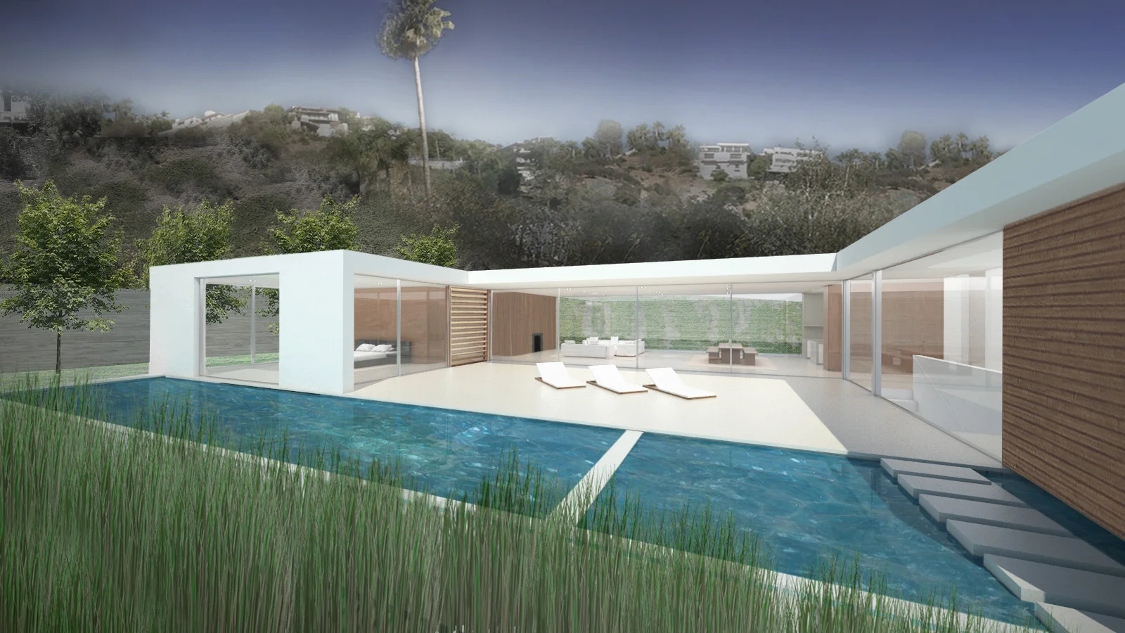 Courtyard and Master Bedroom