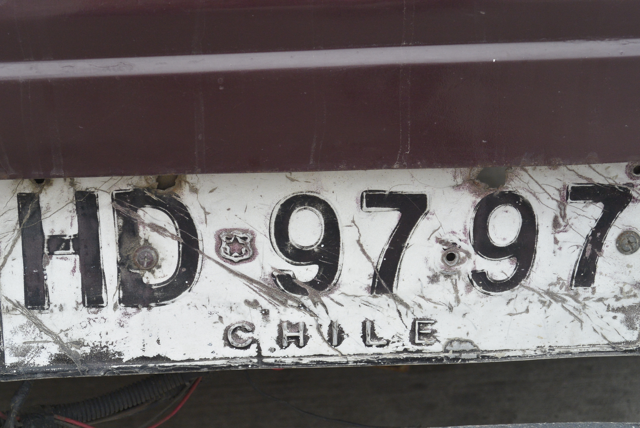 Chile Car License Plate