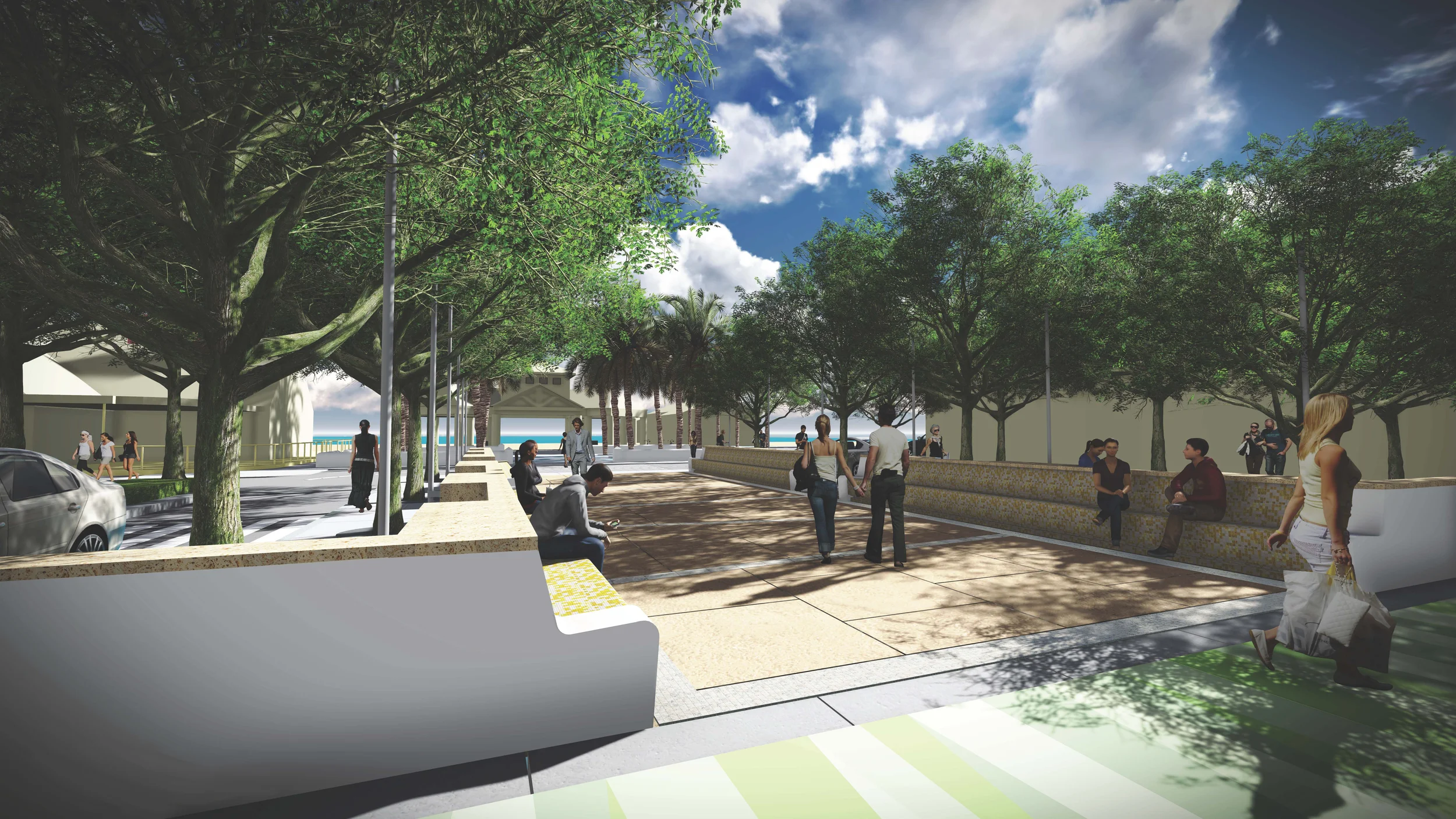 Dunes and Beach Plaza Rendering