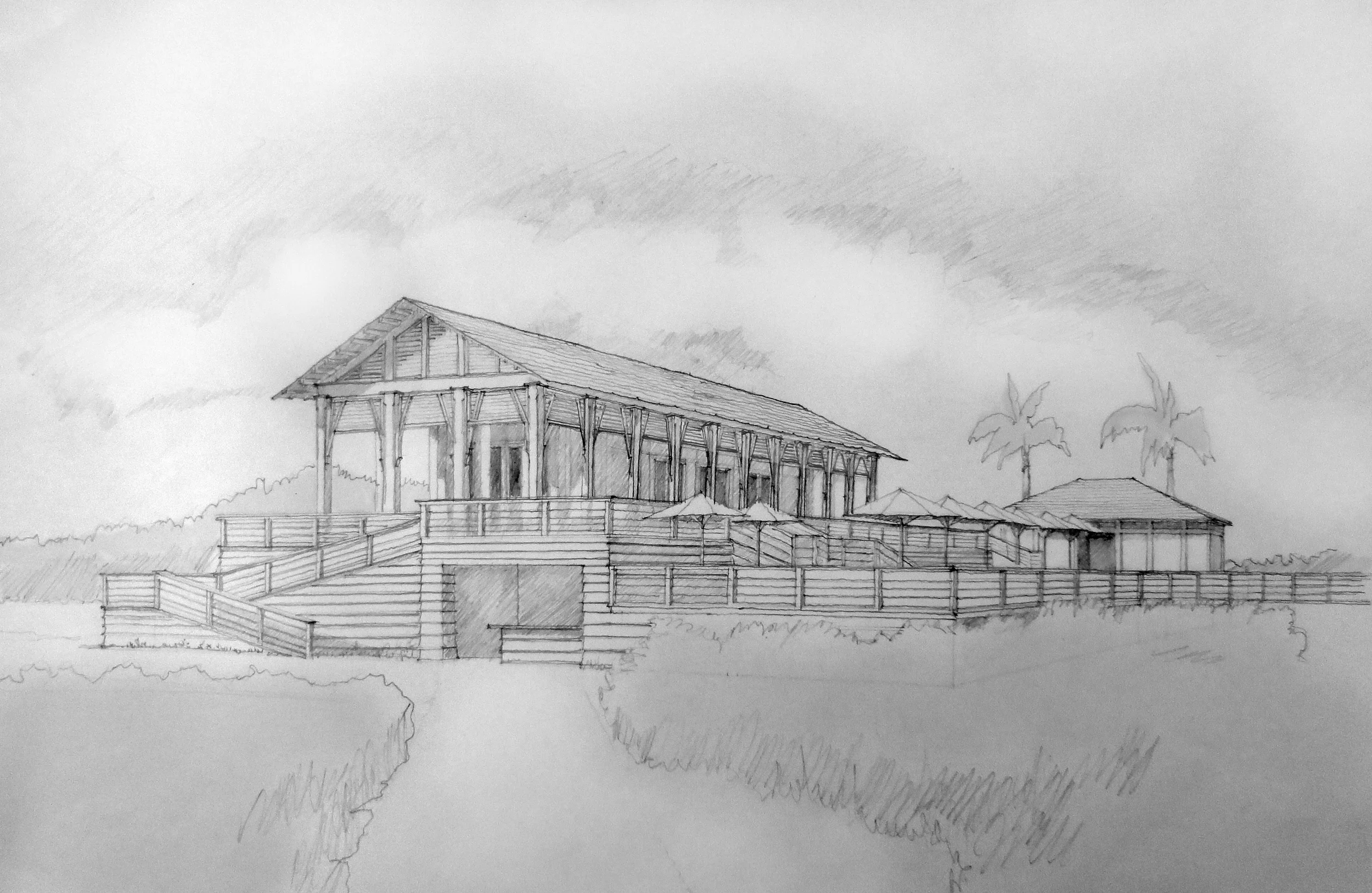 View of Pavilion from Beach