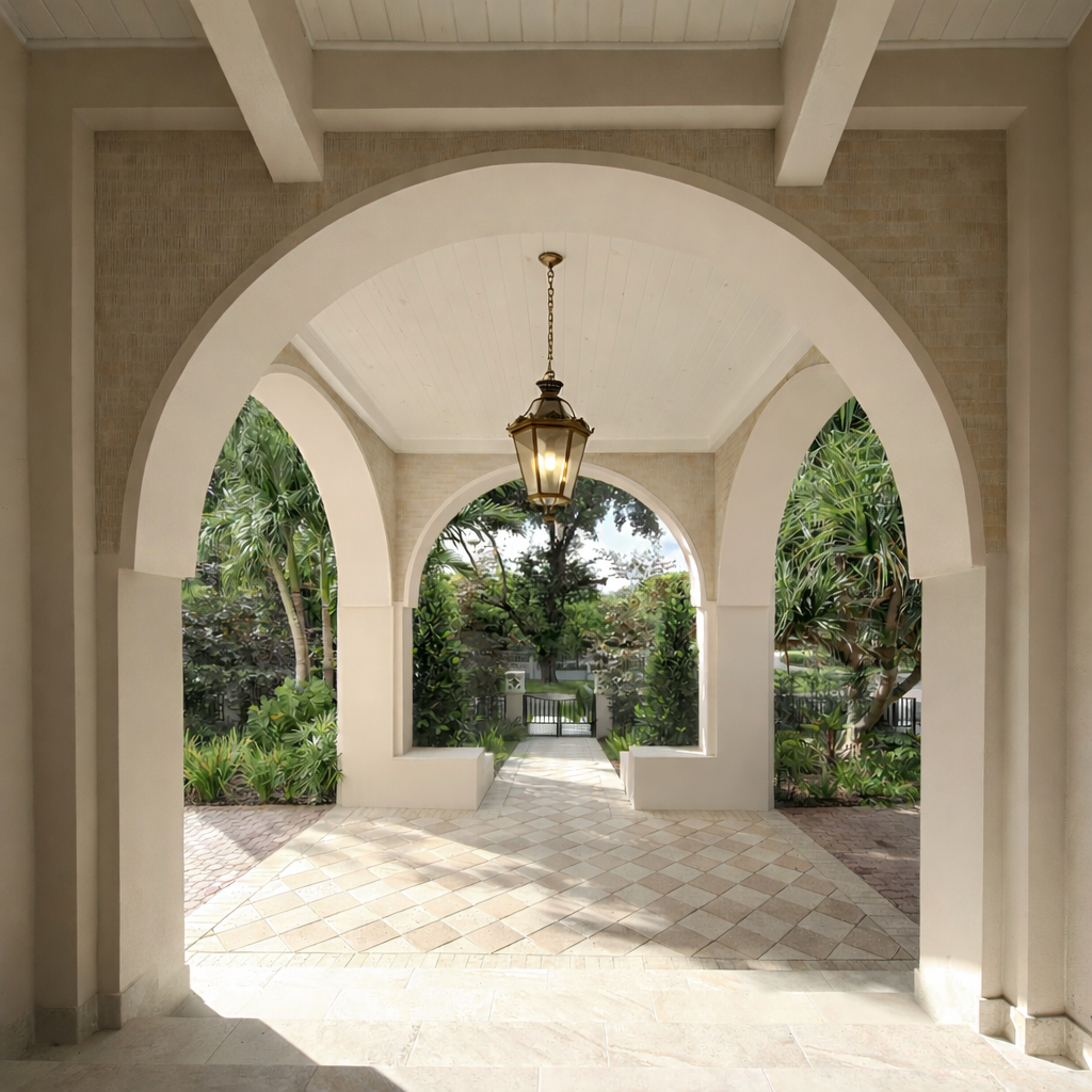 FROM WITHIN PORT-COCHERE (AFTER)