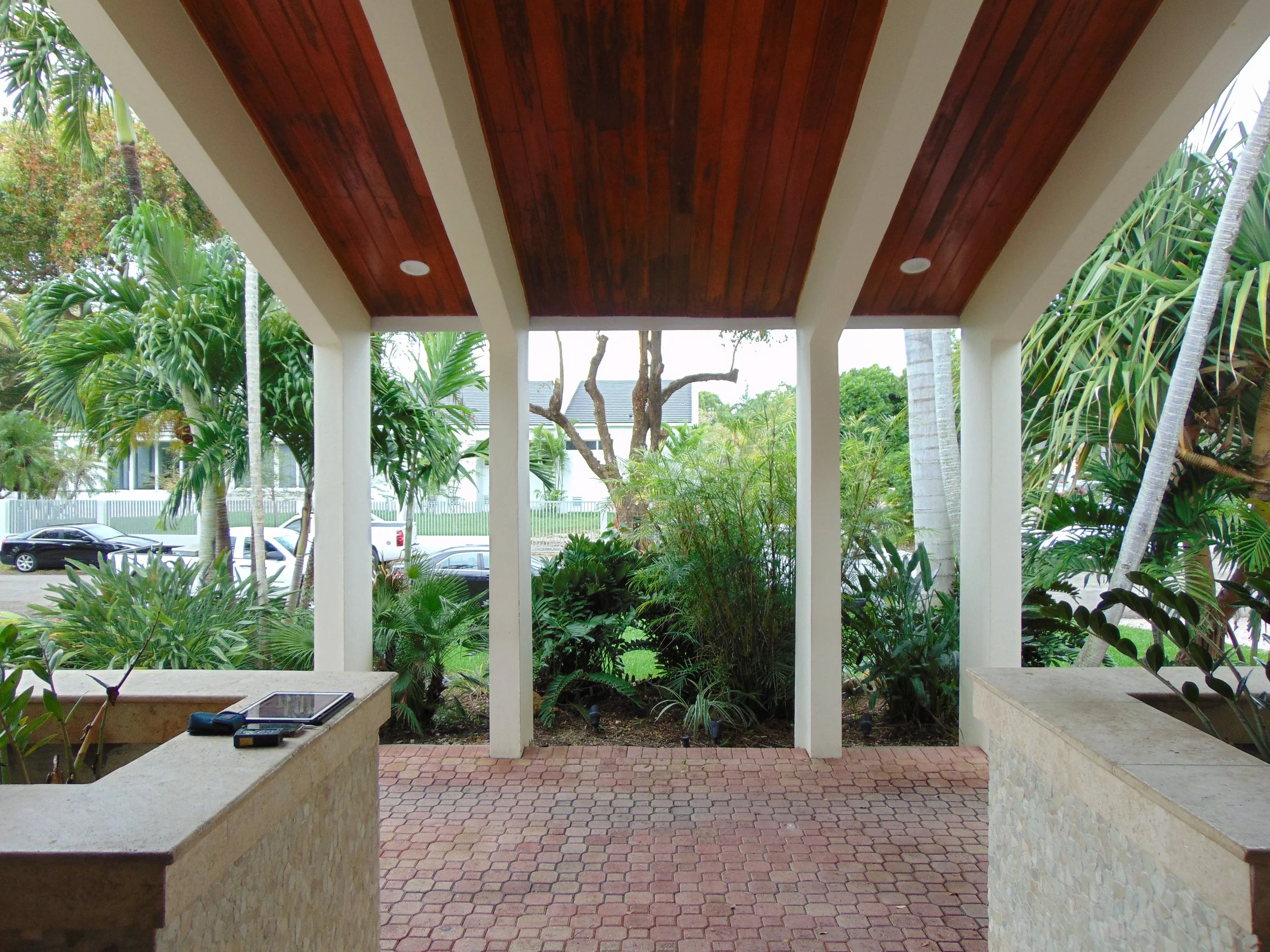 FROM WITHIN PORT-COCHERE (BEFORE)