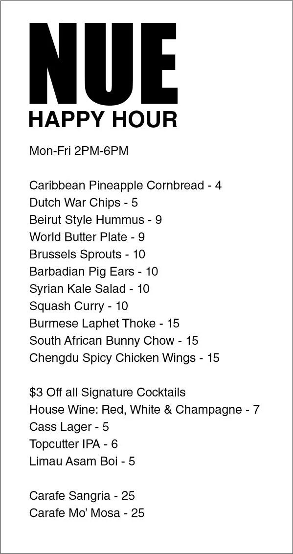 Happy Hour Menu