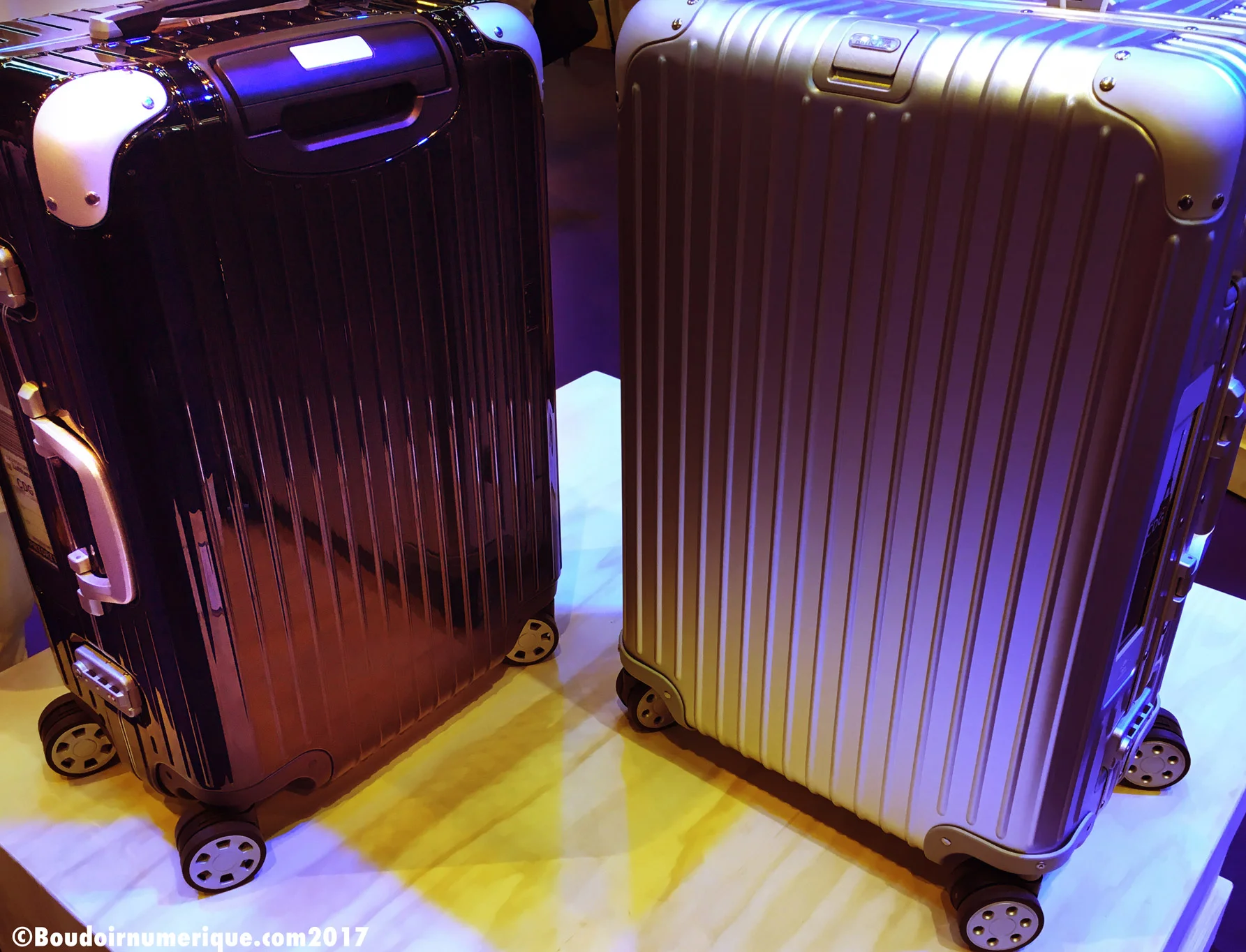Bagages Rimowa sur le salon Vivatech 2017 (photo : Le Boudoir Numérique)