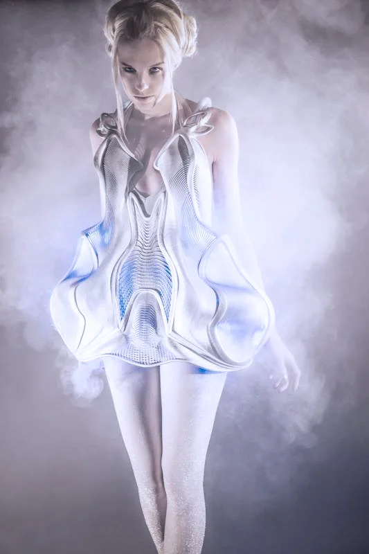 Anouk Wipprecht’s Smoke dress, in collaboration with Niccolo Casas, in 2013