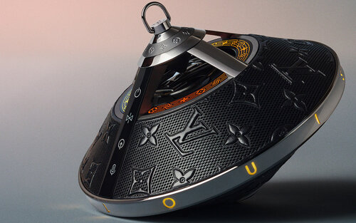 Louis Vuitton Horizon Light Up : enceinte nomade de luxe à la française en  forme de soucoupe volante