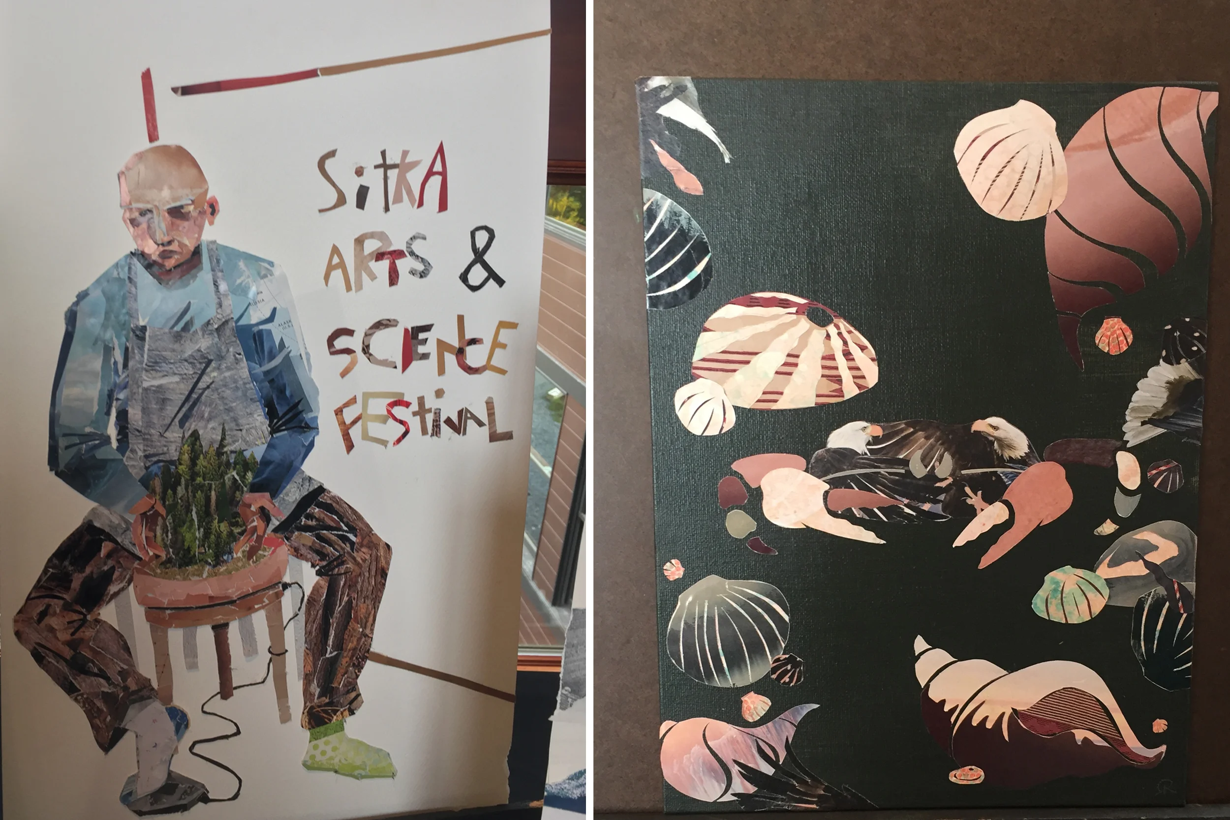 There was an exhibition of all the workshops on the final night. A few of our pieces.