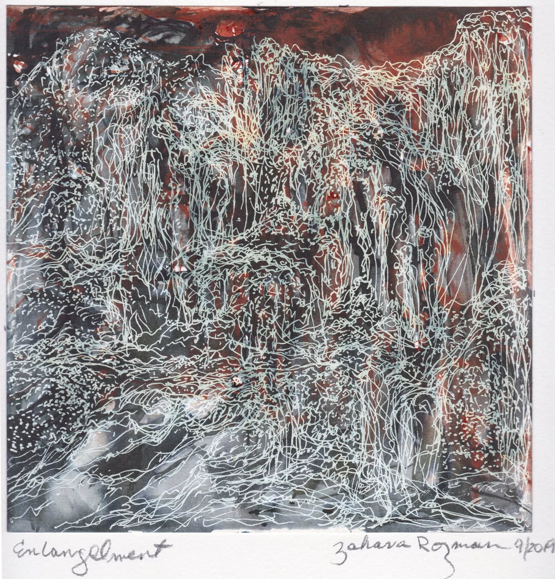 Entanglement Mixed media on paper 8”w x 8”h 2019