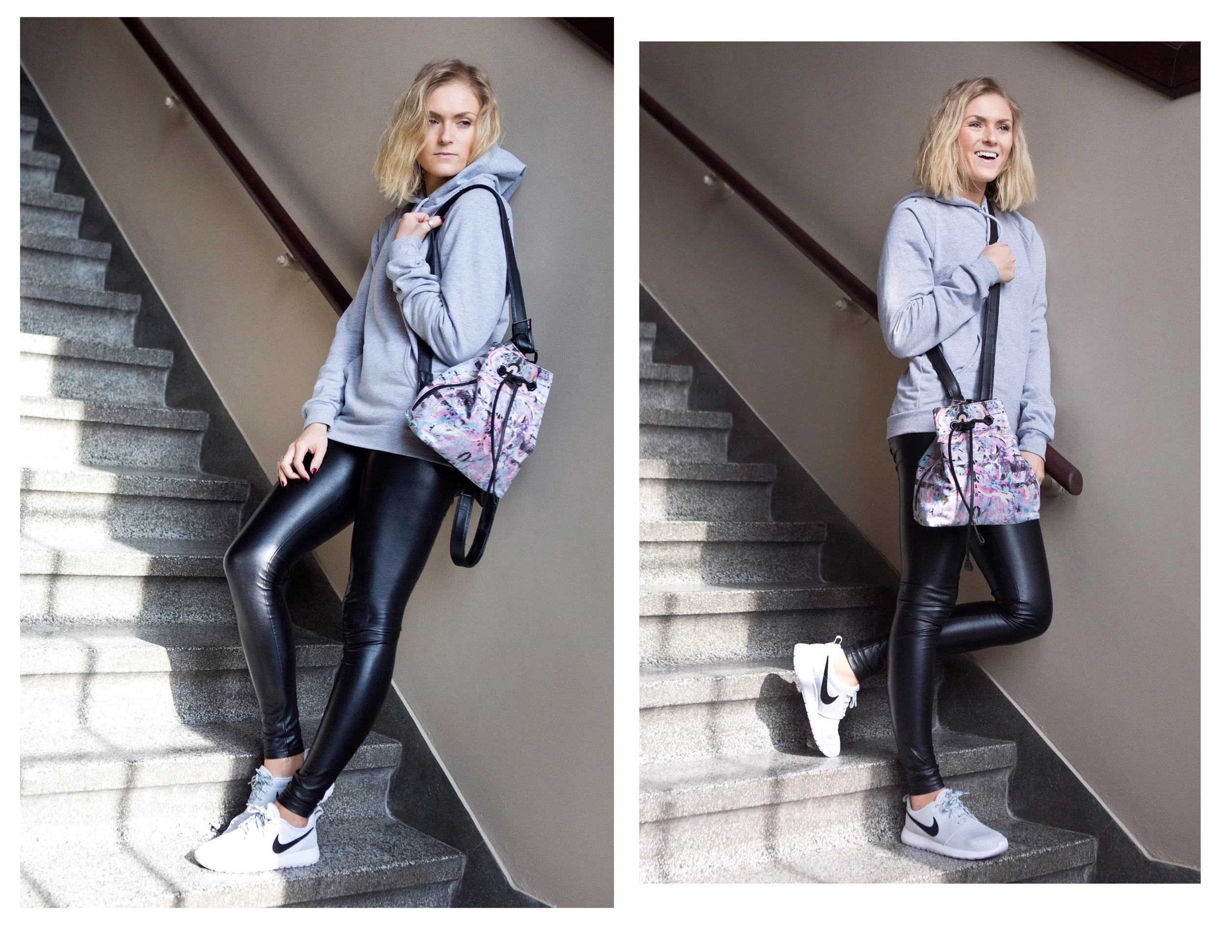 Convertible Mini Backpack/Cross Body in Painted Pastel Print $395