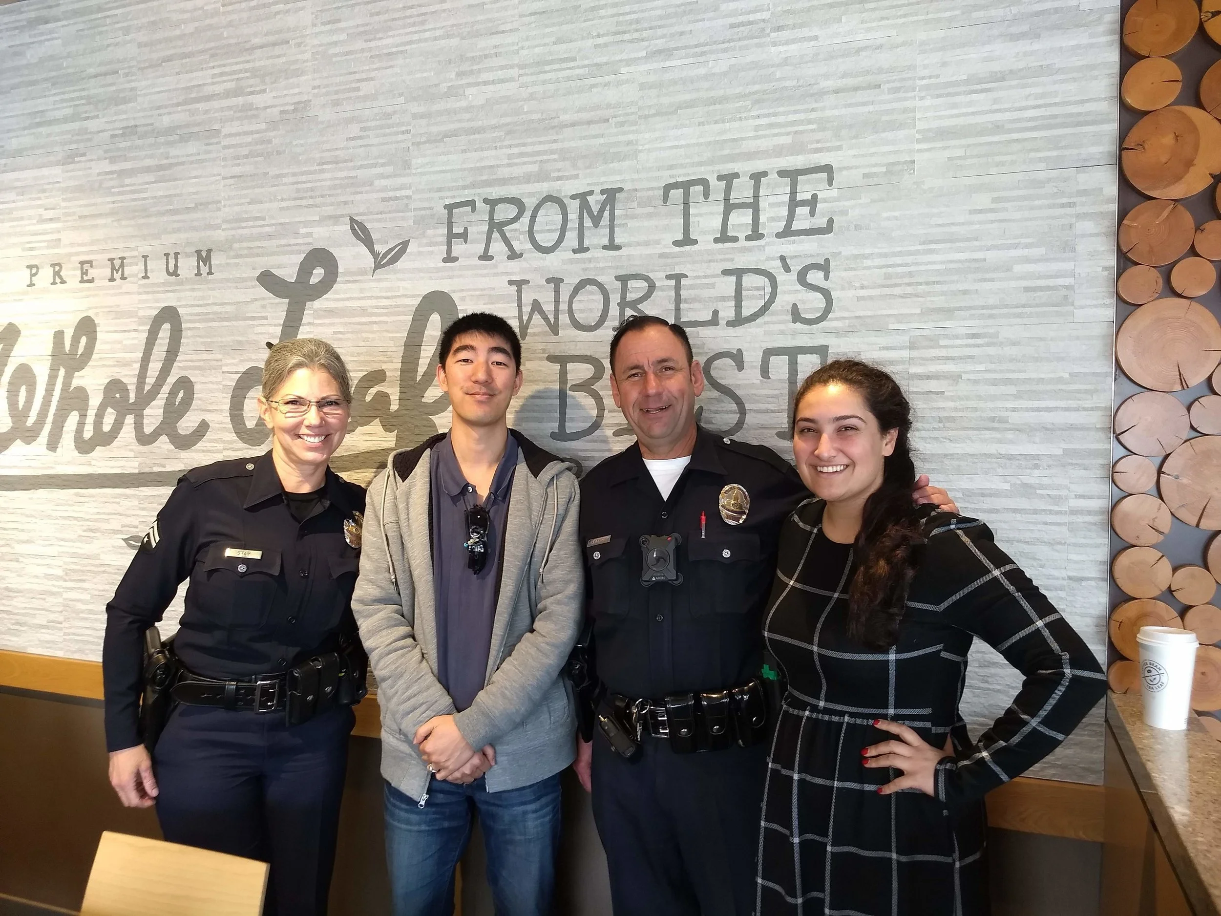 Left to Right: Senior Lead Officer Maria Gray, Steven K, Senior Lead Officer Jimmy Lavenson, Nina S