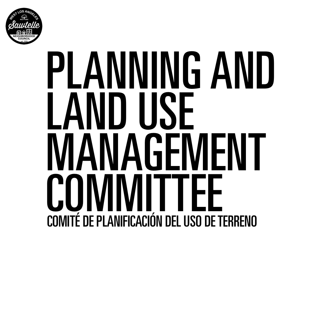 PLANNING AND LAND USE MANAGEMENT COMMITTEE PUBLIC MEETING
