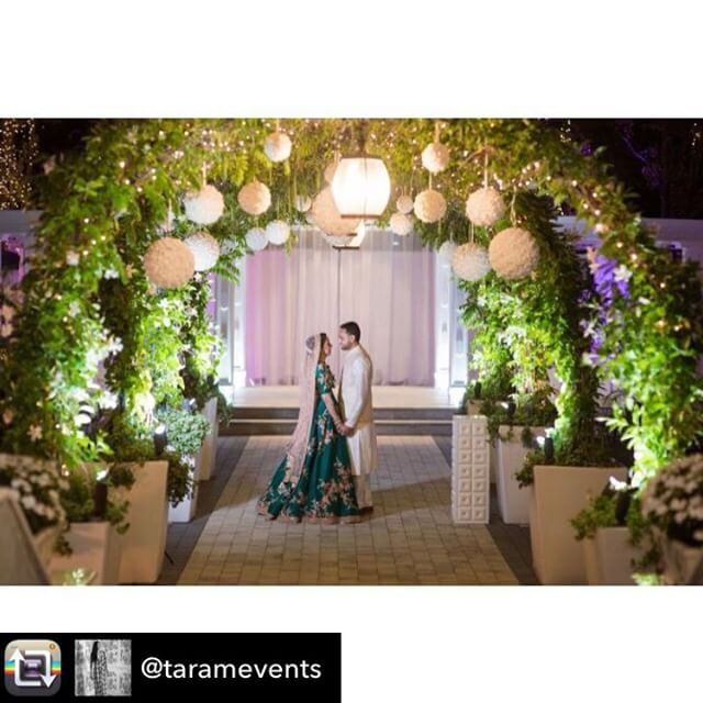 Repost from @taramevents - Farah &amp; Hamid's New York Sangeet. A magical night to remember.