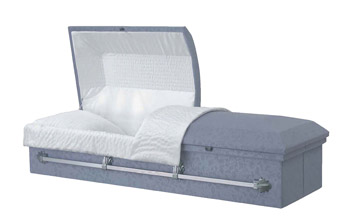 Most funeral homes offer an inexpensive cloth covered particle board casket at prices less than $800.